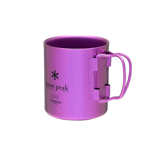 Snow Peak’s Ti-Double 450 Mug, Japanese Titanium, Made in Japan, Ultralight for Camping and Backpacking, Lifetime Product ...