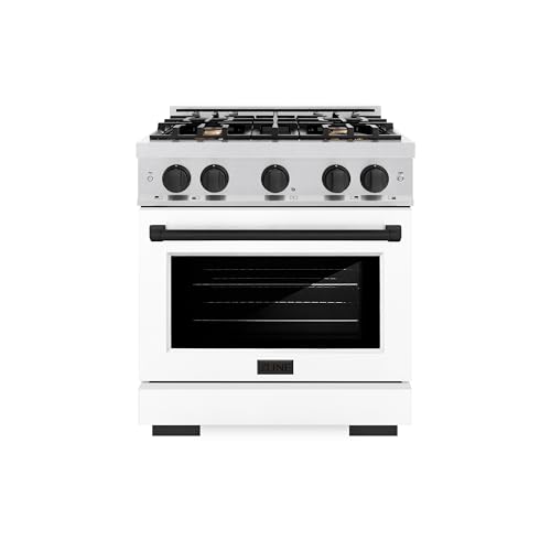 ZLINE Autograph Edition 30 in. 4.2 cu. ft. Select Gas Range with 4 Burner Cooktop and Convection Gas Oven in Satin Stainle...