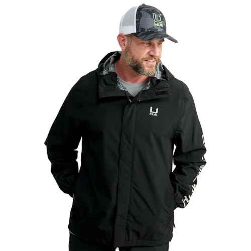 HUK - Men's Storm Jacket, Heavy Duty Fishing Rain Coat