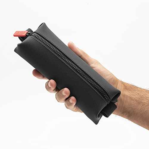 TOOLETRIES The Koby Mini Kit - Silicone Toiletry Organizer, Bathroom Travel Bag - Features Heavy-Duty Zipper, Leak Resistance, Easy to Clean - Charcoal