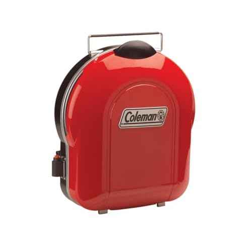 Coleman Fold ¡®N Go 6,000 BTU Portable Propane Grill, Lightweight Gas Grill with Push-Button Starter & Adjustable Horseshoe Burner, Great for Camping, Tailgating, Grilling, BBQ