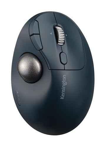 Kensington TB550 Wireless Trackball Mouse, Thumb Operated, Rechargeable, Ergonomic Design (K72196WW), Black