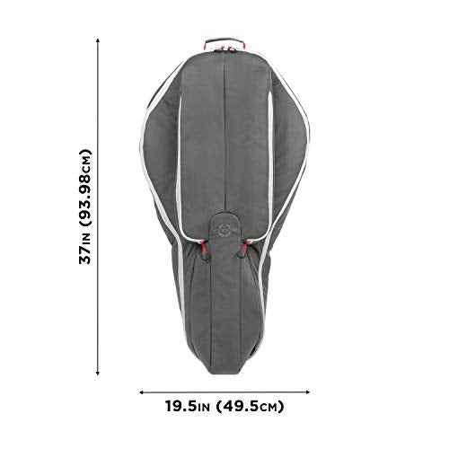 Allen Company Titan Krait Crossbow Case - Soft-Shell Design - Fits Scoped Narrow Limb Crossbows - Oversized Pockets for Bolts, Quivers, and More - Gray/Red - 37" x 19.5"