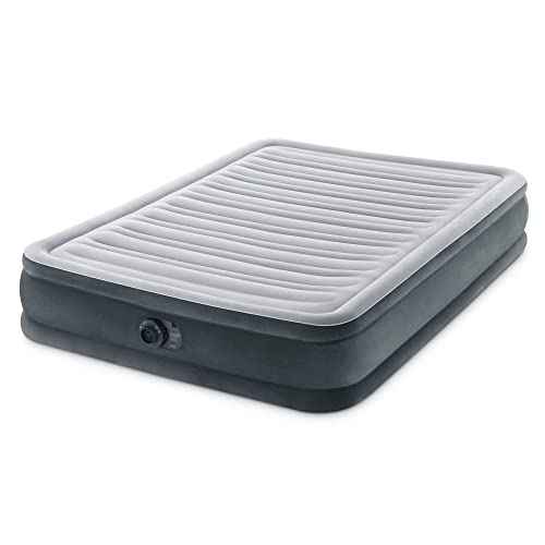 Intex Mid-Rise Air Mattress Bed with Built-in Pump, Dura-Beam Deluxe Comfort Plush, Full - Portable Luxury Travel Airbed for Adults, Camping, Guests