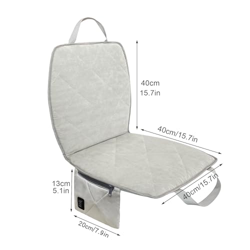 MYDAYS OUTDOOR Portable Heated Seat Cushion,Foldable Heated Stadium Seat for Bleachers,Heated Seat Pad USB Powered Heated ...
