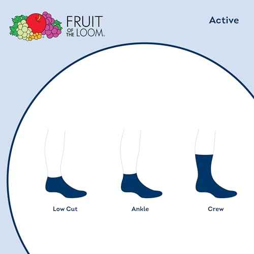 Fruit of the Loom Boys' Everyday Active Sport Low Cut Socks (12 Pack)