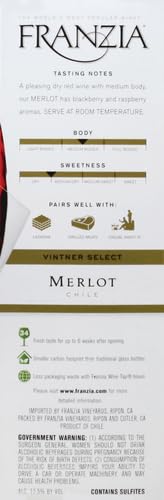 Franzia Merlot, Red Wine, 5 Liters