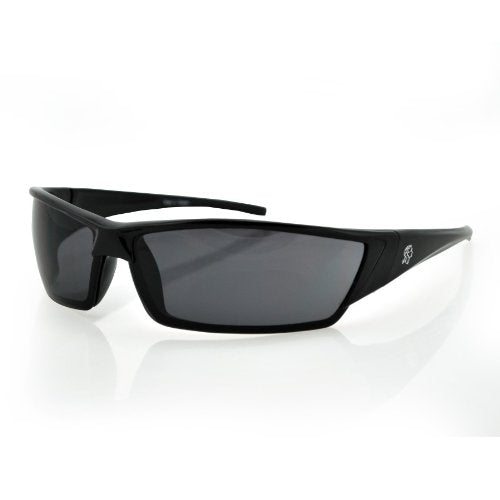 ZANheadgear EZUT01 Utah Sunglasses with Shiny Black Frame and Smoked Lenses
