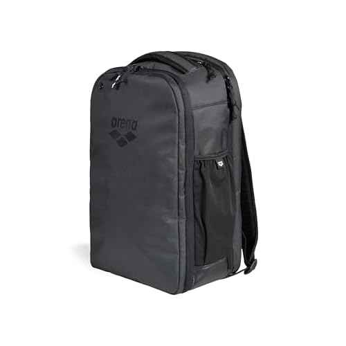 ARENA All Set Urban Backpack Work Leisure Gym Rucksack Multisport Daypack Medium Size Training Gear Equipment Bag for Teens Men Women, 30 Liters, Black