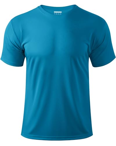 Boladeci Men's Swim Shirt Short Sleeve UPF 50+ Sun Protection SPF UV Moisture Wicking Lightweight Quick Dry Rash Guard