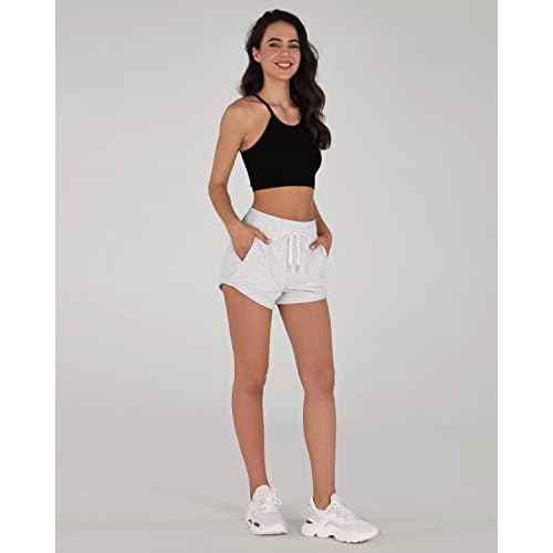 ODODOS Women's Sweat Shorts with Pockets Cotton French Terry Drawstring Summer Workout Casual Lounge Shorts