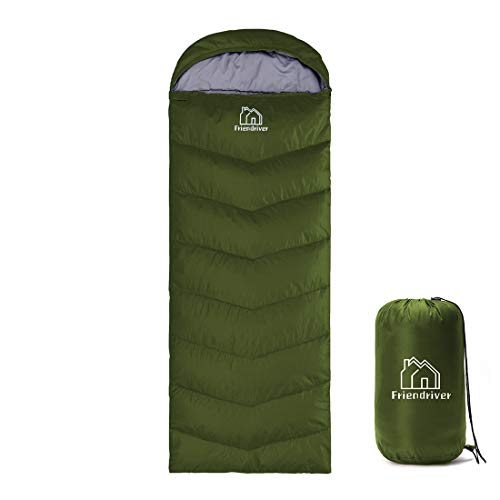 Friendriver XL Size Upgraded Version of Camping Sleeping Bag 4 Seasons Warm and Cool, Lighter Weight, Adults and Children ...