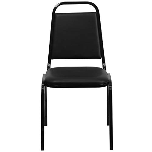 Flash Furniture Hercules Series Trapezoidal Vinyl Banquet and Event Chairs, Commercial Event Chairs with Padded Seats and ...