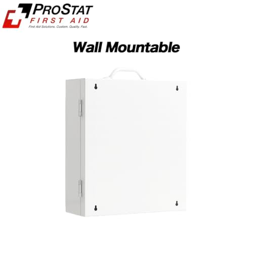 ProStat First Aid 3-Shelf ANSI/OSHA Class A Industrial First Aid Cabinet (Model 8213SP) – Fully Stocked Steel Kit for 100–...