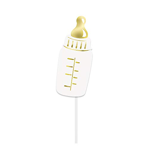Unique Gold Baby Shower Photo Booth Props (Pack of 10) - Durable & Elegant Foil Stamping Props, Perfect For Baby Showers &...