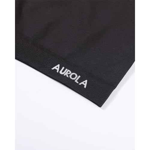 AUROLA Essentials Seamless Short Sleeve Crop Top for Women Workout Active Comfort Athletic Shirts Tee
