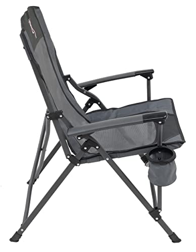 Browning Folding Camping Chairs for Adults - Durable Mesh Fabric Over Sturdy Powder Coated Steel Frame, Armrests Cup Holde...