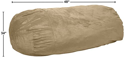 Chill Sack Bean Bag Chair Cover, 7-5-feet, Microsuede -Camel