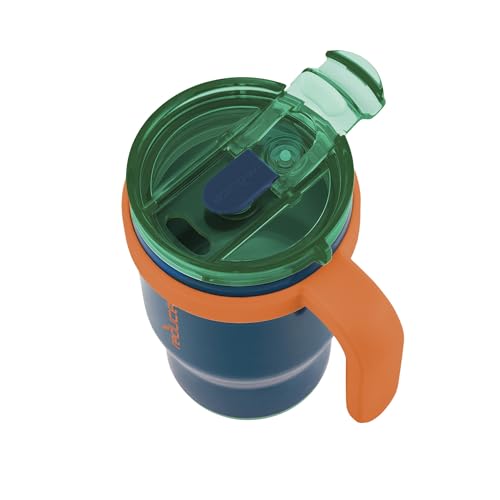 REDUCE 14 oz Coldee Tumbler with Handle for Kids - 2 Pack, Leakproof Insulated Stainless Steel Mug with Lid & Spill-Proof ...