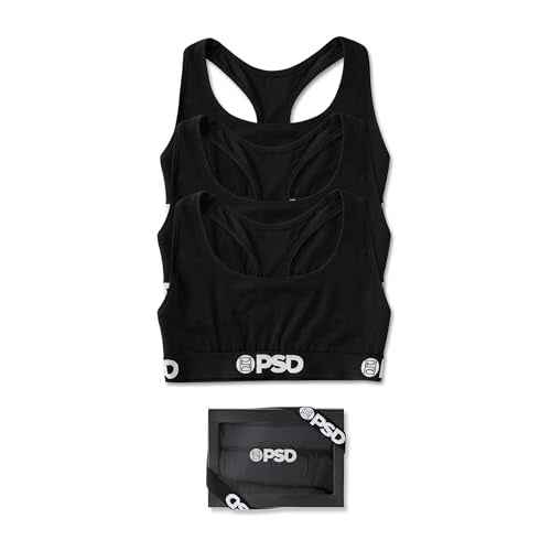 PSD Underwear Womens Sports Bra - Modal Blend, Medium Support Sports Bras for Women, Womens Racerback Sports Bras