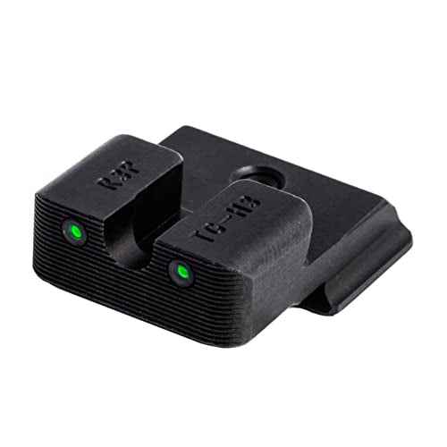 Truglo Tritium Pro Handgun Night Sights, Compatible with Ruger Handguns Compact Durable Glow-in-The-Dark Front & Rear Gun Sights with White Focus Lock Front Ring