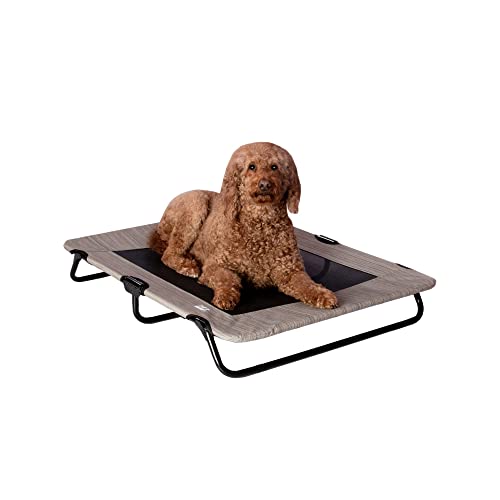 Pet Gear Lifestyle Pet Cot Elevated Bed, No Assembly Required, Premium Tear Resistant Cooling Mesh, Indoor & Outdoor, Ligh...