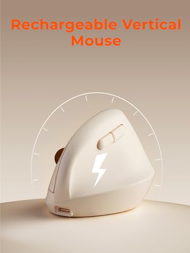 DAREU Ergonomic Vertical Wireless Mouse,2.4GHz / BT Optical Vertical Mice with Ergo Design for Comfort and Reduced Wrist S...