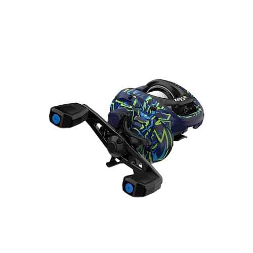 Zebco Roam Baitcast Reel and Fishing Rod Combo, 6-Foot 6-Inch 2-Piece Fiberglass Rod with Split-Grip MaxTac Rod Handle, Lightweight Graphite Frame