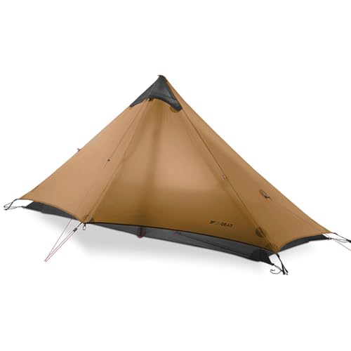 Telomat 3F UL Gear Lanshan1 Ultralight Tent 3/4 Season Portable Backpacking Tent for 1-Person 15D Silicon Coated Waterproo...