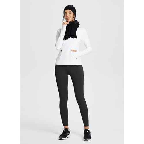 baleaf Women's Petite Fleece Lined Leggings with Pockets, 25" Thermal Winter Warm High Waisted Thick 7/8 Yoga Pants