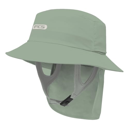 FCS Essential Surf Bucket Hat Iceberg Green L - Sun Protection Premium Wide Brim Sun Hat to Protect Against UV Sun Rays fo...