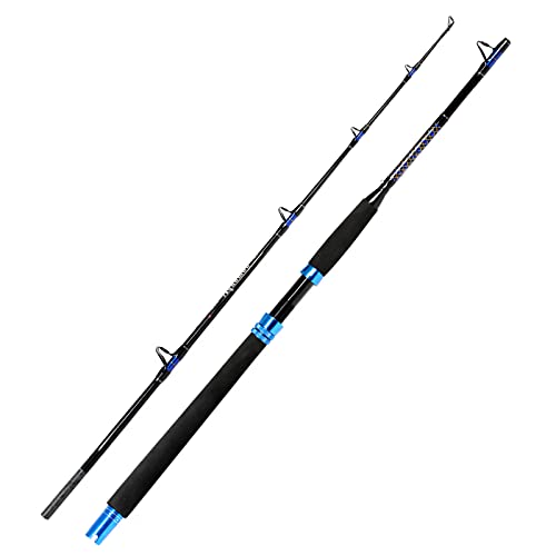 Fiblink 1-Piece Conventional Boat Rod Saltwater Offshore Graphite Spinning Fishing Rod(6 Feet, 30-50 lb/50-80 lb/80-120 lb)