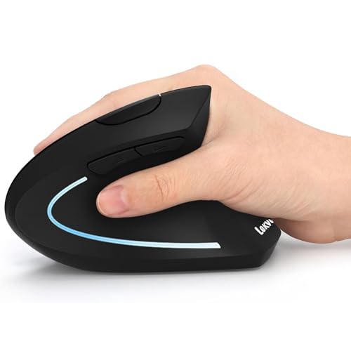 Ergonomic Mouse, LEKVEY Vertical Wireless Mouse - Rechargeable 2.4G Optical Vertical Mice : 3 Adjustable DPI 800/1200/1600...