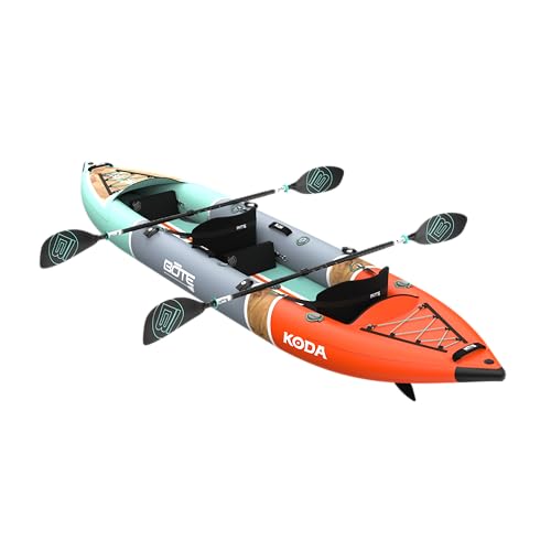 BOTE Koda Aero Inflatable 14' Foot Kayak Packable for Tandem Riders Adults Kids Family Friendly Blow Up Fishing MAGNEPod C...