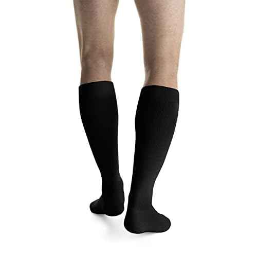 JOBST Activewear 20-30 mmHg Knee High Compression Socks, Large Full Calf, Cool Black