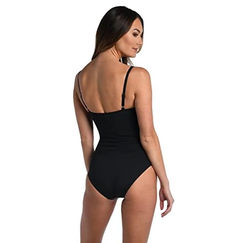 La Blanca Women's One Piece Swimsuit Island Goddess Shirred Side Women's Bathing Suit