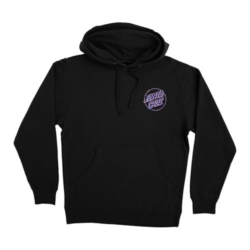 SANTA CRUZ Opus Dot P/O Hooded Relaxed Sweatshirt Black w/Diamond Foil Lg Womens
