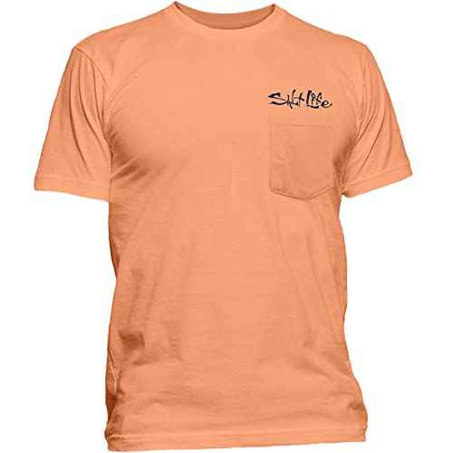 Salt Life Mens Blue Brew Crab Short Sleeve Classic Fit Shirt