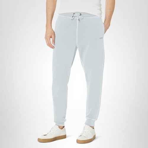 BOSS Womens Hit Logo Relaxed Fit Cuffed Sweatpants, High Rise Grey, Medium US