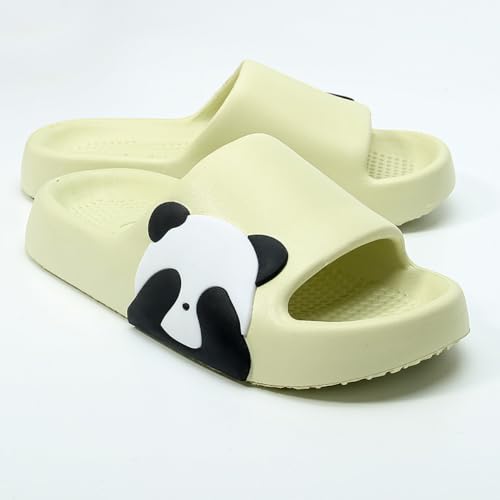 NTRUEML Panda Slippers - Cute Cartoon Indoor Outdoor Wear for Couples - EVA Bathroom Slippers