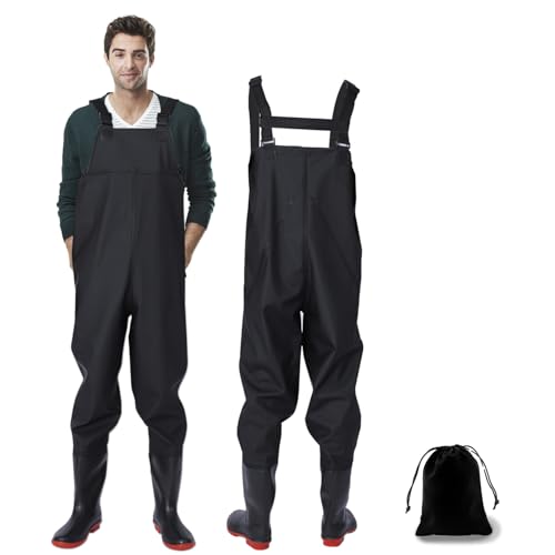 Waterproof Fishing Waders for Men & Women - Lightweight, Durable Chest Waders with Built-in Boots for Fly Fishing, Kayaking
