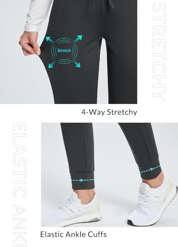 baleaf Women's Fleece Lined Pants Water-Resistant Sweatpants Winter Thermal Ski Hiking Running Joggers