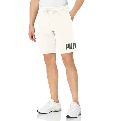 PUMA Mens Big Logo Fleece 10" Shorts (Available in Big & Tall)