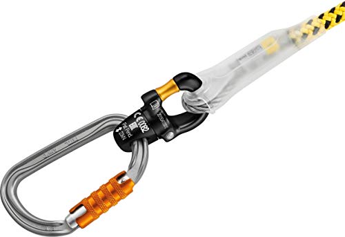 Petzl L33 040 MICROFLIP Reinforced Adjustable Positioning Lanyard for Tree Care Work, 4 m