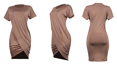 LKOUS Women's Summer Elegant Bowknot Sleeveless Ruffle Bodycon Midi Dress Plus Size S-3XL