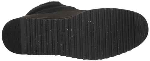 TOMS Women's Mojave Fashion Boot, Black Leather/Suede/Ridged, 5