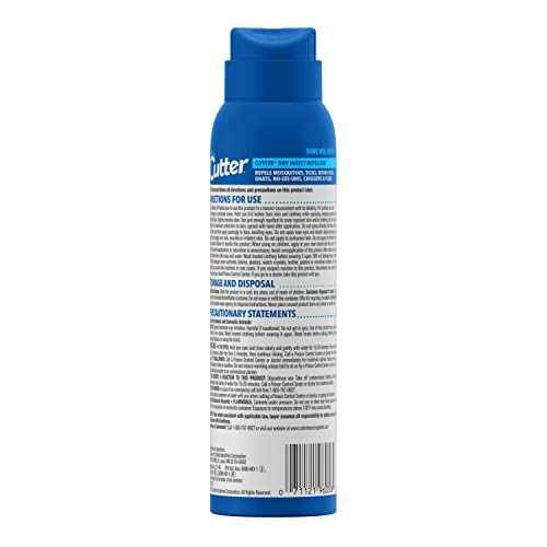 Cutter Dry Insect Repellent, Aerosol, 4-Ounce, 12-Count, Clear