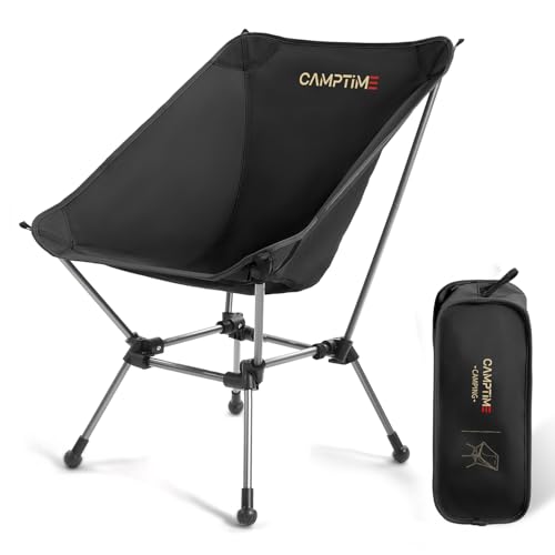Camptime Portable Camping Chair Plus, Larger & Roomier, Compact and Lightweight, Folding Chair for Backpacking & Hiking, 3...