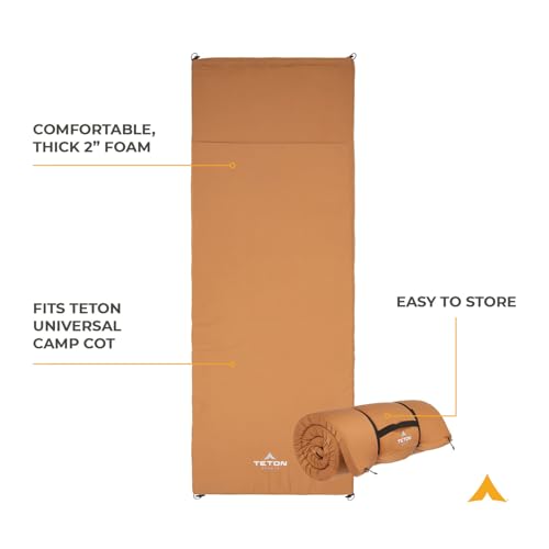 Teton Outfitter Canvas Camping Pad, Comfort Infused Sleeping Pad, Glamping Level Comfort with a Cloud Like Mattress, Perfe...