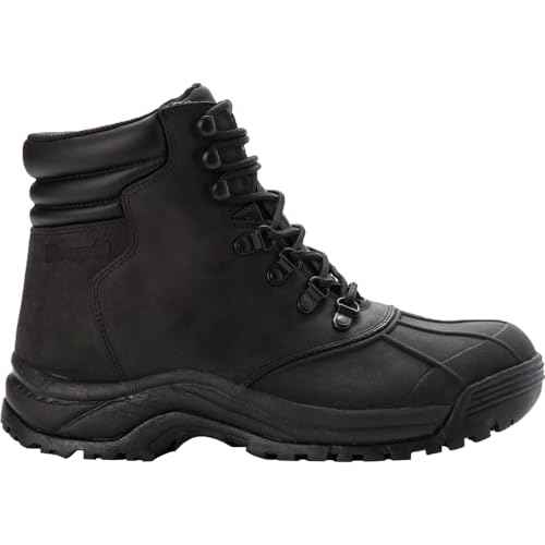Propet Mens Blizzard Mid Round Toe Snow Casual Boots Ankle - Black